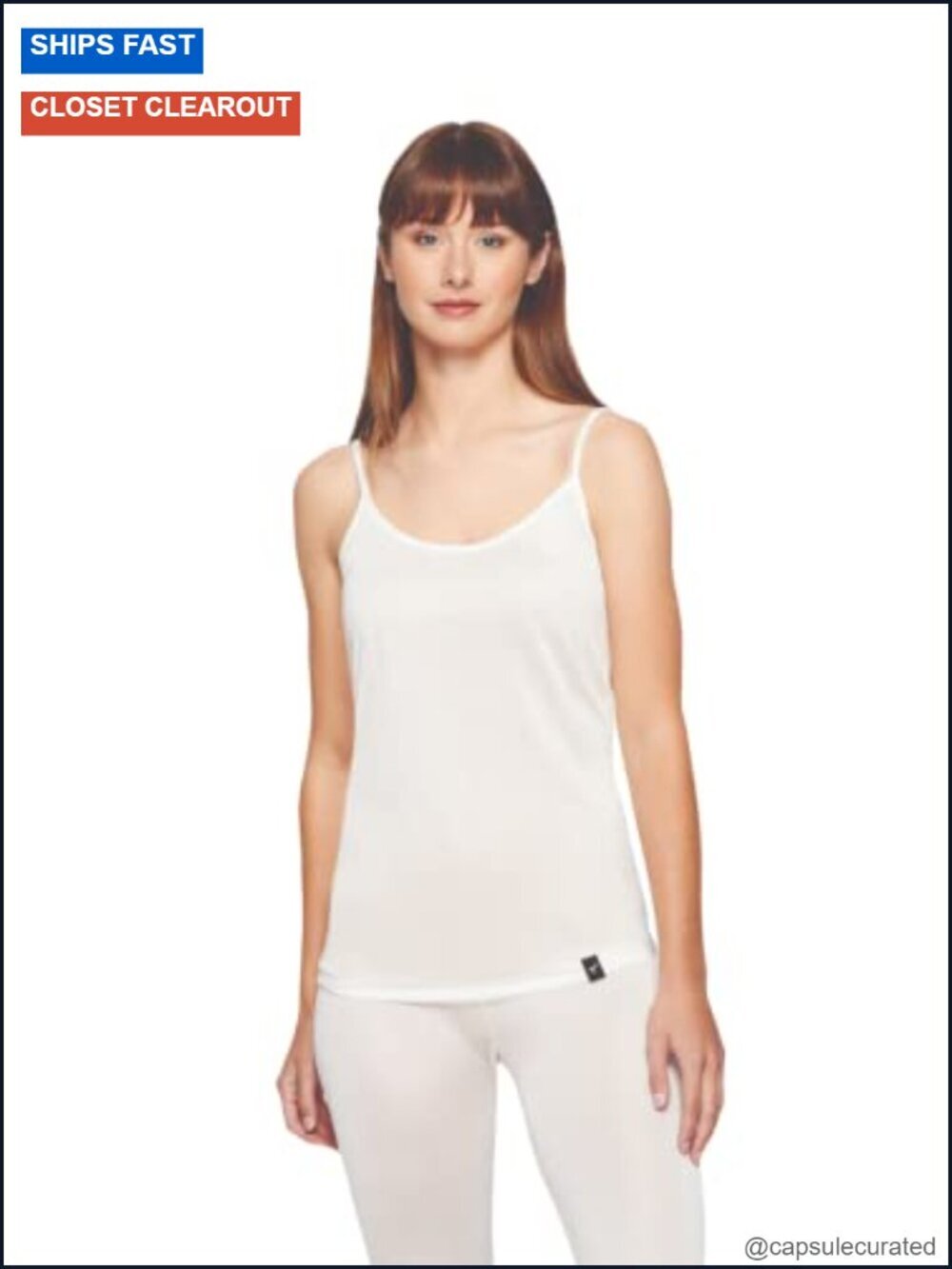 100% Filament Silk Thermoregulating Pointelle Camisole Base Layer